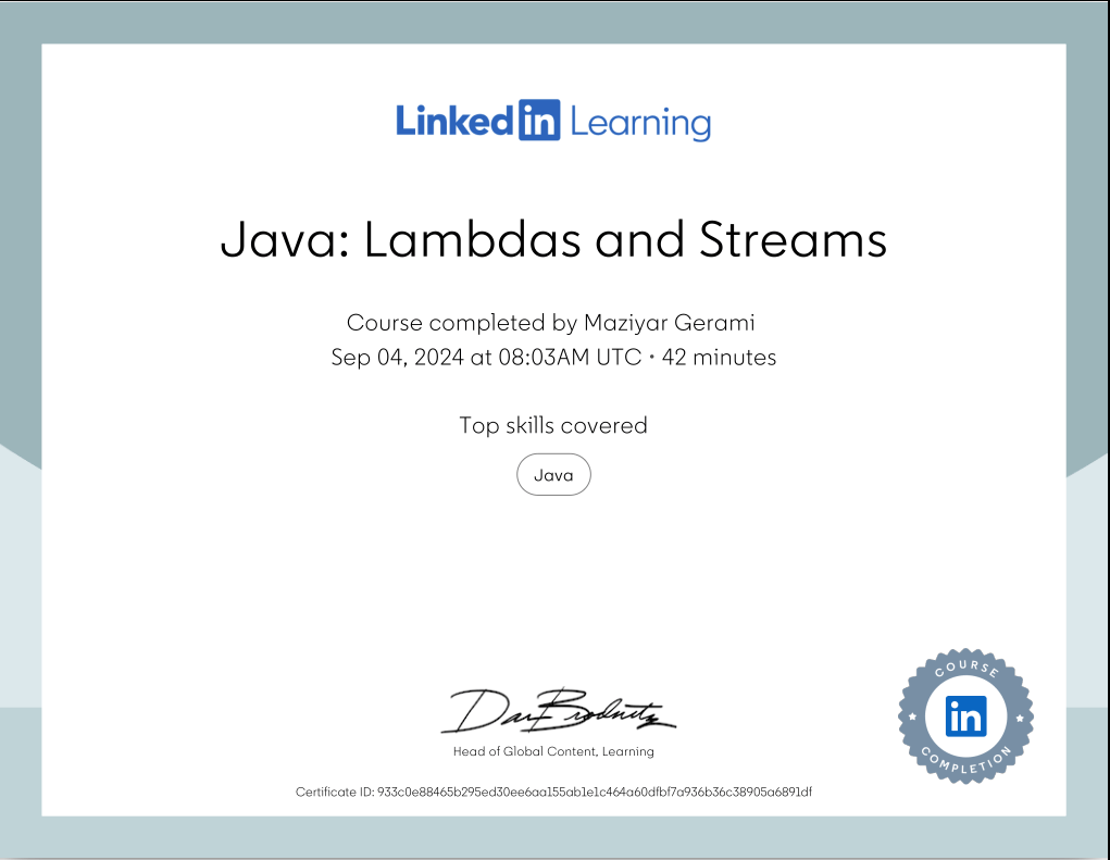 Java Lambdas and Streams